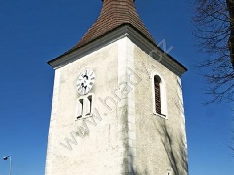 zvonice u kostela Narození Panny Marie