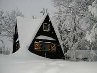 Chata v zimě - pronájem Kohútka - Portáš