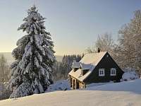 V zimě - chalupa ubytování Vlčí Hora