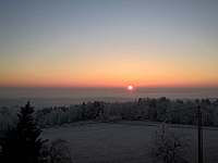 Zimní západ slunce - Radostná pod Kozákovem - Kozákov