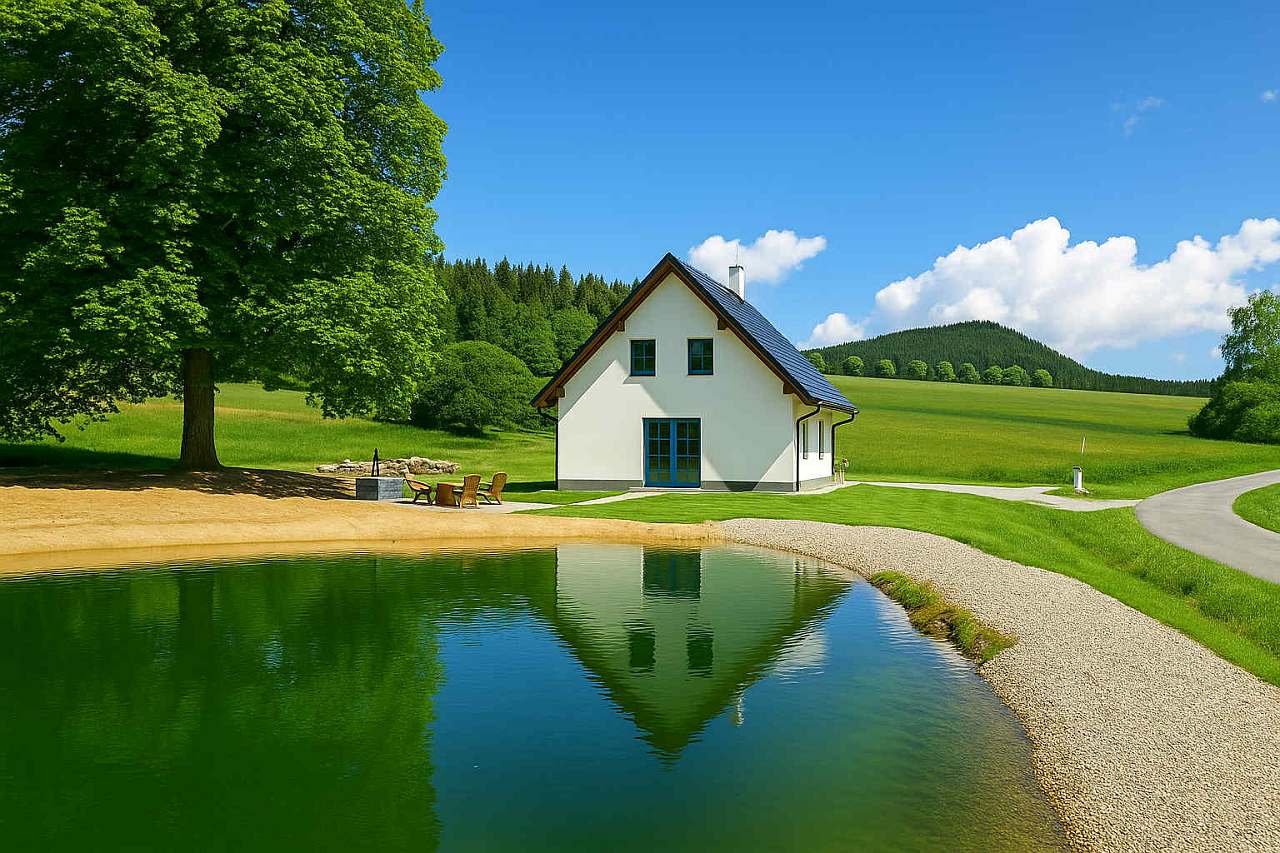 Chalupa Julia s jezírkem