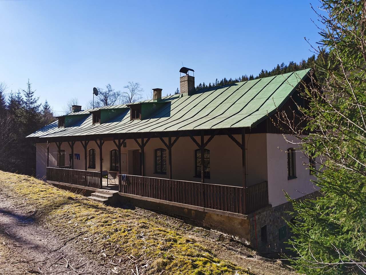 Hořická chata, terasa