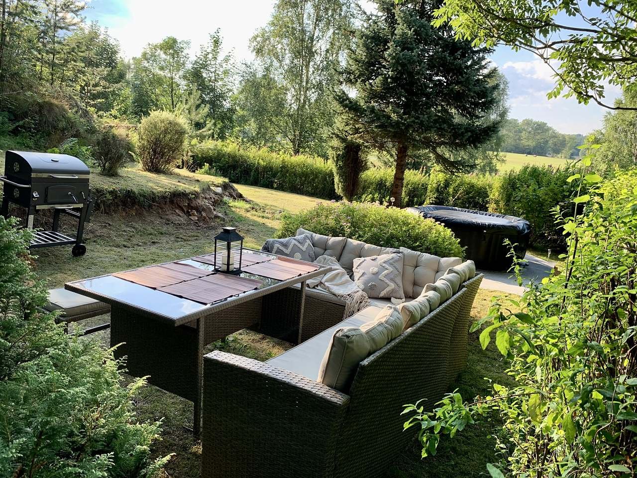 Posezení na zahradě