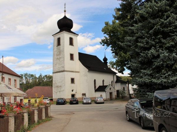 Český Rudolec, kostel Narození sv. Jana Křtitele.