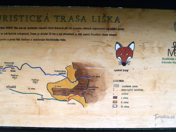 Harrachov - turistická trasa Liščí stezka, jej detská časť