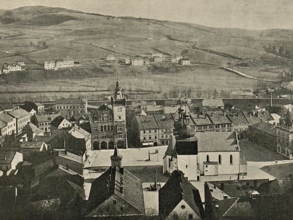Návštěva potomků českých evangelických exulantů v Náchodě roku 1906