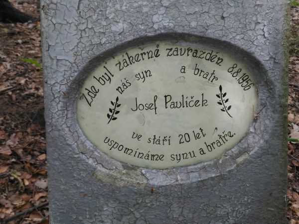 Pomníček v Oseckém lese.