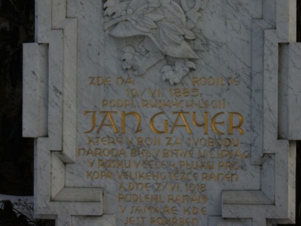 Pomník čs. legionáře Jana Gayera v Přerově