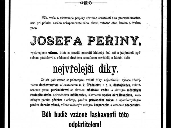 Pomník Josefa Peřiny pod Novým Hradcem Králové