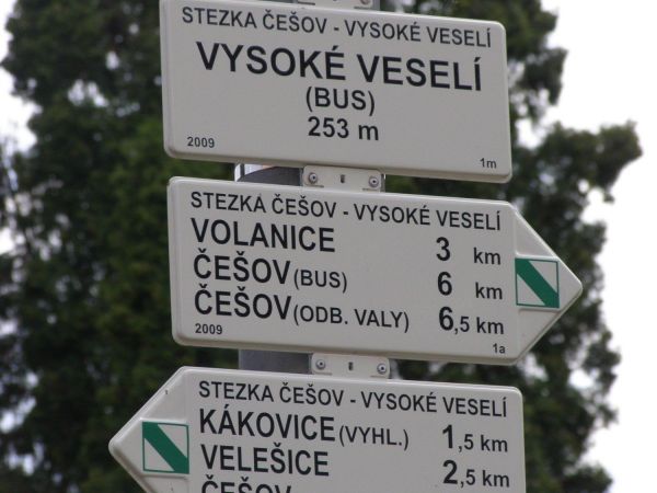 rozcestí NS Češov-Vysoké Veselí  -  Vysoké Veselí bus