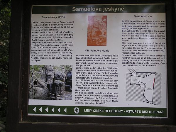 Sloup v Čechách - Samuelova jeskyně