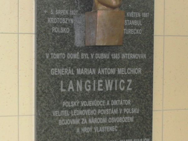 Tišnov - busta generála Mariana Langiewicze