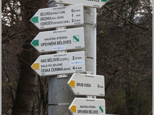 Turistické rozcestí Běloves, U mostu