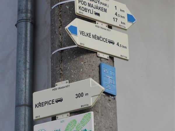 Turistické rozcestí Křepice