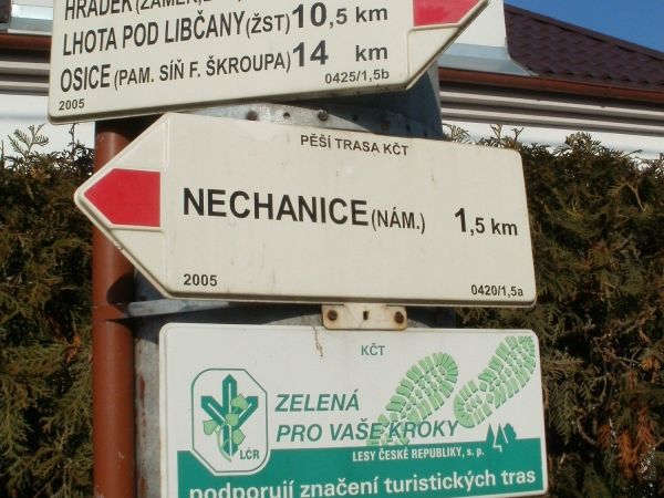 turistické rozcestí Lubno