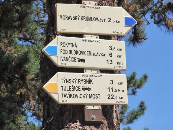 Turistické rozcestí Moravský Krumlov