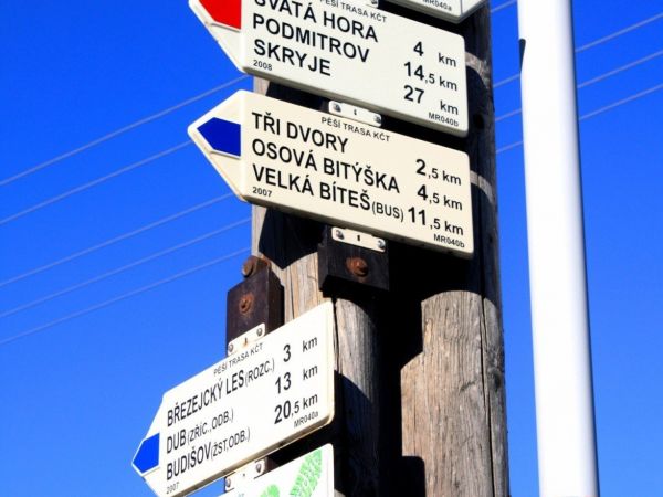 Turistické rozcestí Ořechov u Křižanova - tip na výlet