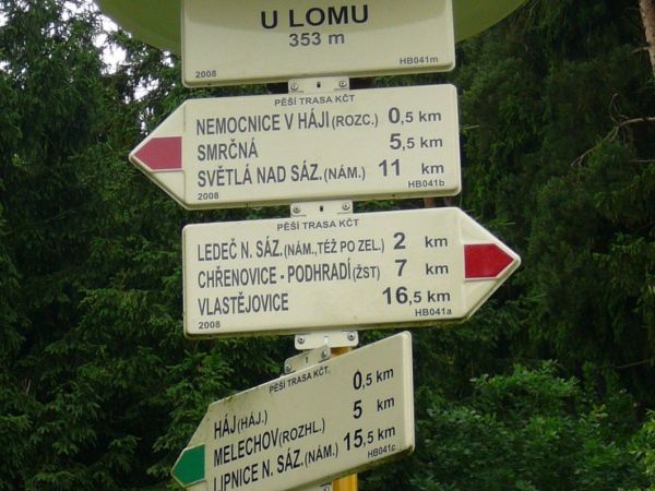 Turistické rozcestí U Lomu