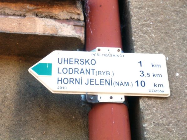 turistické rozcestí Uhersko - žst., nádraží - tip na výlet