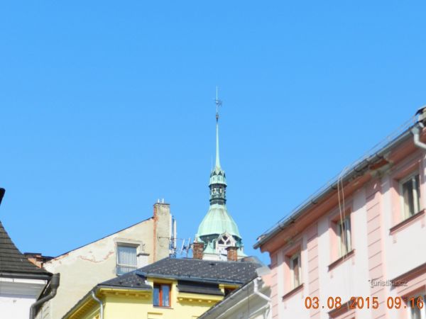 výhled z radniční věže v Šumperku a zastávka na Bludovečku (8/2015) - tip na výlet
