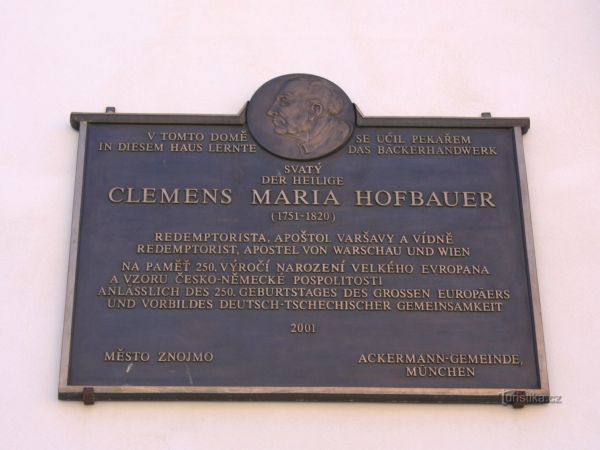 Znojmo - dům Svatého Klementa Maria Hofbauera