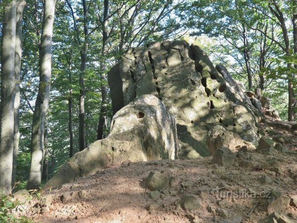 Zřícenina skalního hradu Rýsov u Provodova