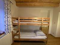 Ložnice - patrová postel - pronájem chalupy Nové Losiny