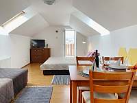 Ložnice se třemi postelemi/obývací pokoj - apartmán k pronájmu Karlovice