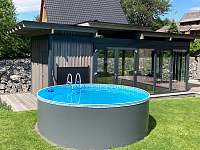 Venkovní nadzemní bazén - pronájem chaty Filipovice