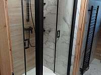 Koupelna se sprchovým koutem, oddělené WC - apartmán ubytování Karlovice