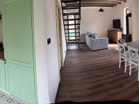 Celkový pohled na spodní patro (včetně obývací části) - apartmán k pronájmu Dolní Morava - Velká Morava