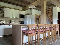 Společenská místnost s kuchyní - roubenka ubytování Velké Vrbno