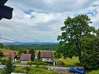 Výhled z terasy - chata k pronajmutí Liberec - Vesec