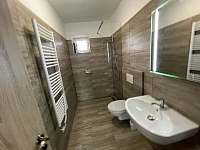 Apartmán 1: Koupelna se sprchovým koutem a wc - ubytování Roudná