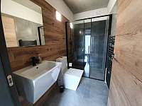 Koupelna v přízemí - vila k pronájmu Černá v Pošumaví - Jestřábí