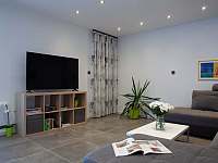 Obývací pokoj_TV - apartmán k pronajmutí Horní Planá