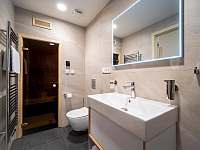 Koupelna se saunou - apartmán k pronájmu Lipno nad Vltavou