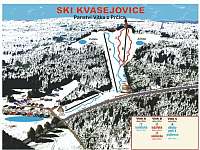 Mapa Ski areálu Kvasejovice - Šanovice