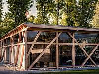Tyrolská sauna naproti chaletu - chata ubytování České Budějovice