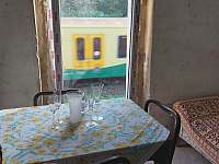 Kde je možno při snídani pozorovat projíždějící vlaky... - chalupa k pronájmu Nová Ves nad Lužnicí