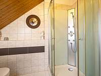 koupelna se záchodem a sprchovým koutem - apartmán k pronájmu Křenovice