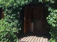 chata ze zahrady - srub ubytování Košín u Tábora