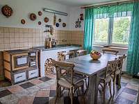 Kuchyň - chalupa ubytování Klec u Třeboně