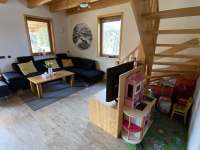 Obývací pokoj - pronájem chaty Křemže