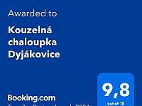 Loňské hodnocení klientů Bookingu. - chalupa k pronájmu Dyjákovice