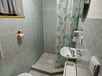 Koupelna se sprchovým koutkem a záchodem - chata ubytování Kněždub
