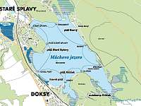 mapa přístavišť - Doksy - Staré Splavy