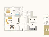 Karta bytu (apartmán č.1) - Prosečné