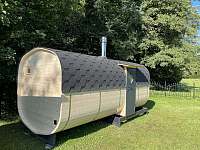 Nová venkovní sauna - chalupa k pronajmutí Dolní Lánov