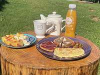 Pravidelně snídáme venku - pronájem chalupy Vidochov